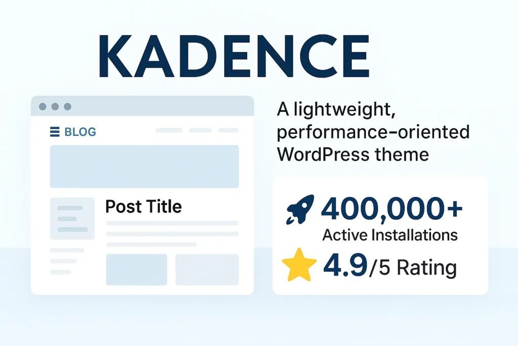 Kadence vs. Page Builders: Will This Fast Theme Put Elementor, Divi, and WPBakery Out of Business? 2 400,000+ active installations on WordPress.org with a 4.9/5 user rating